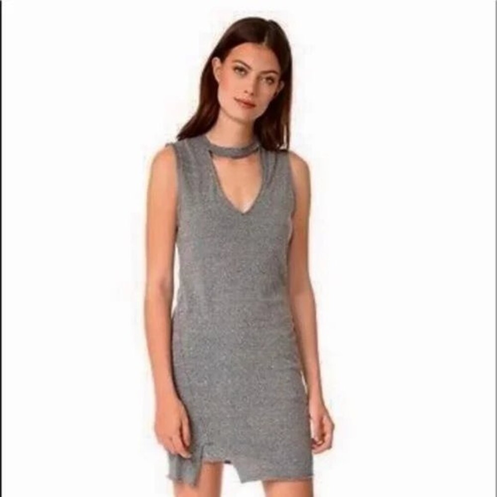 Pam & Gela Choker Dress - gray, size S